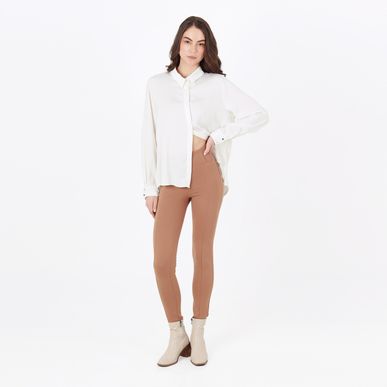 Blusa Cuello Camisero Manga Larga