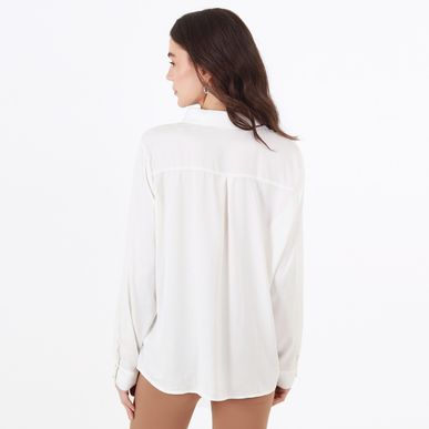 Blusa Cuello Camisero Manga Larga