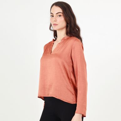 Blusa Cuello V Manga Larga