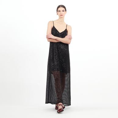 Vestido Cuello V Manga Sisa
