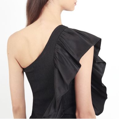 Blusa Cuello Asimetrico Manga Sisa