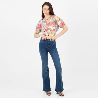Blusa Cuello V Manga Corta