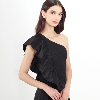 Blusa Cuello Asimetrico Manga Sisa