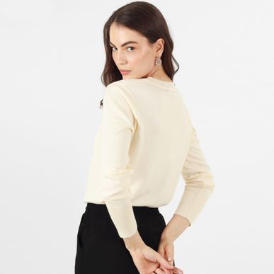 Sweater Cuello V Manga Larga
