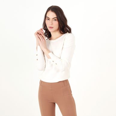 Sweater Cuello Redondo Manga Larga