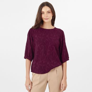 Blusa Cuello Redondo Manga 3Cuartos