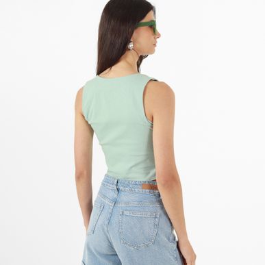 Blusa Cuello U Manga Sisa