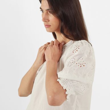 Blusa Cuello Redondo Manga 3Cuartos