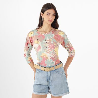 Camiseta Cuello Redondo Manga 3Cuartos