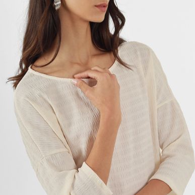 Blusa Cuello Redondo Manga 3Cuartos