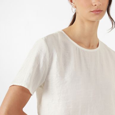 Blusa Cuello Redondo Manga Corta