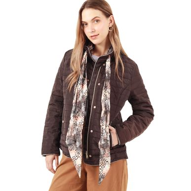 Chaqueta Acolchada Con Estola