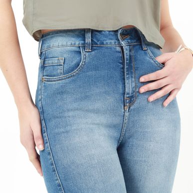 Jean Ilussion Tiro Medio Bota Skinny