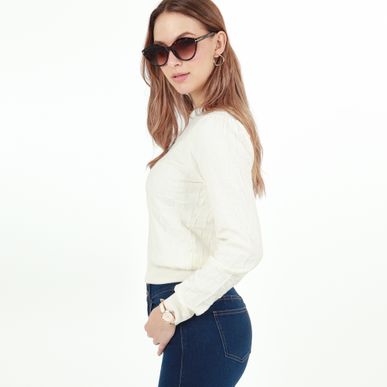 Sweater Cuello Redondo Manga Larga