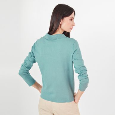 Sweater Cuello Camisero Manga Larga