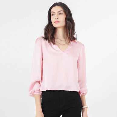 Blusa Cuello V Manga 3Cuartos
