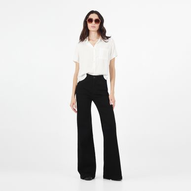 Jean Wonder Tiro Alto Bota Flare