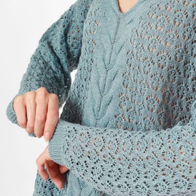 Sweater Cuello V Manga Larga