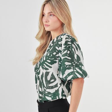 Blusa Cuello Redondo Manga 3Cuartos
