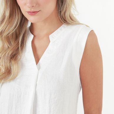 Blusa Cuello V Neru Manga Sisa