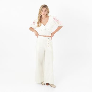 Pantalon Tiro Alto Bota Flare