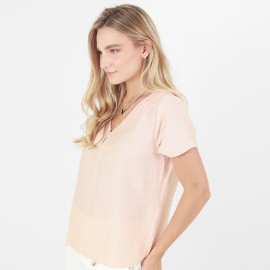 Blusa Cuello V Manga Corta