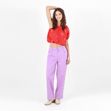 Blusa Cuello Asimetrico Manga Corta