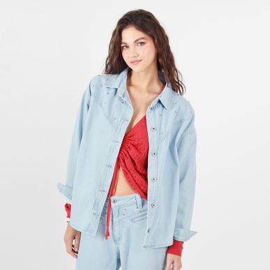Chaqueta Cuello Camisero Manga Larga
