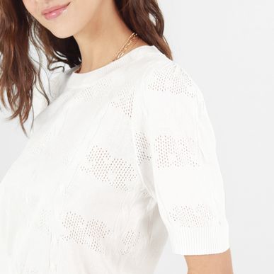 Sweater Cuello Redondo Manga Al Codo