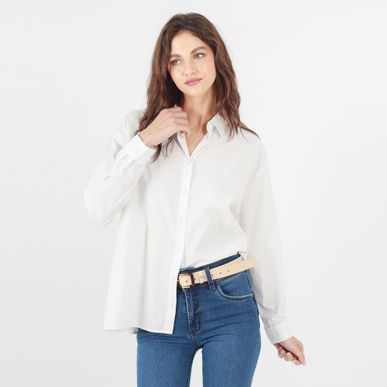 Camisa Cuello Camisero Manga Larga