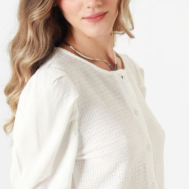 Blusa Cuello Redondo Manga Larga