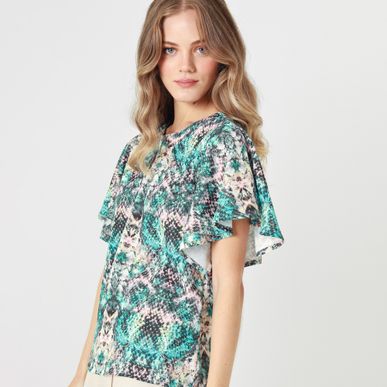 Blusa Cuello Redondo Manga Corta