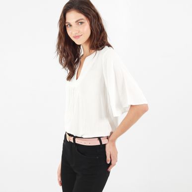 Blusa Cuello Redondo Manga Corta