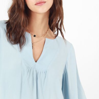 Blusa Cuello Neru Manga Corta