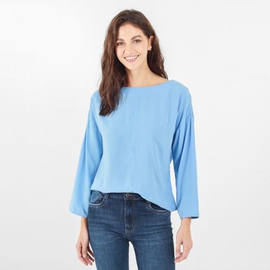 Blusa Cuello Redondo Manga Larga