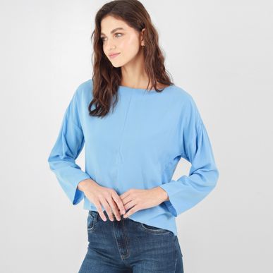 Blusa Cuello Redondo Manga Larga