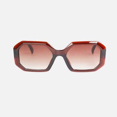 Gafas Hexagonal Caoba