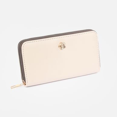 Billetera Flor Hueso
