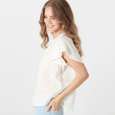 Blusa Cuello Redondo Manga Corta
