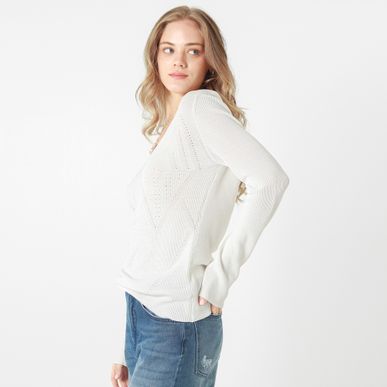 Sweater Cuello V Manga Larga