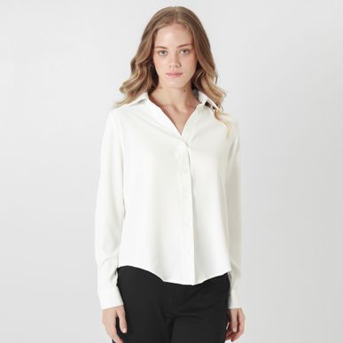 Camisa Cuello Camisero Manga Larga