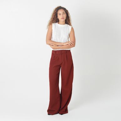 Pantalon Tiro Alto Bota Palazzo
