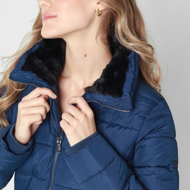 Chaqueta Cuello Acolchado Manga Larga