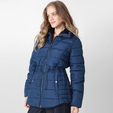 Chaqueta Cuello Acolchado Manga Larga