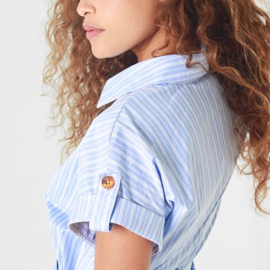Vestido Cuello Camisero Manga Sisa