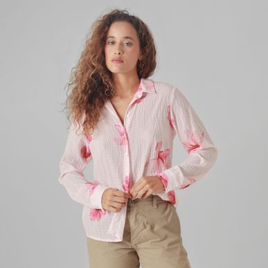 Camisa Cuello Camisero Manga Larga