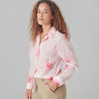 Camisa Cuello Camisero Manga Larga