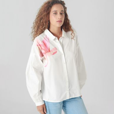 Camisa Cuello Camisero Manga Larga