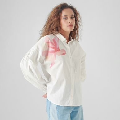 Camisa Cuello Camisero Manga Larga