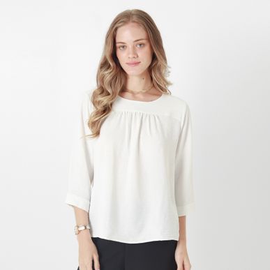 Blusa Cuello Redondo Manga 3Cuartos